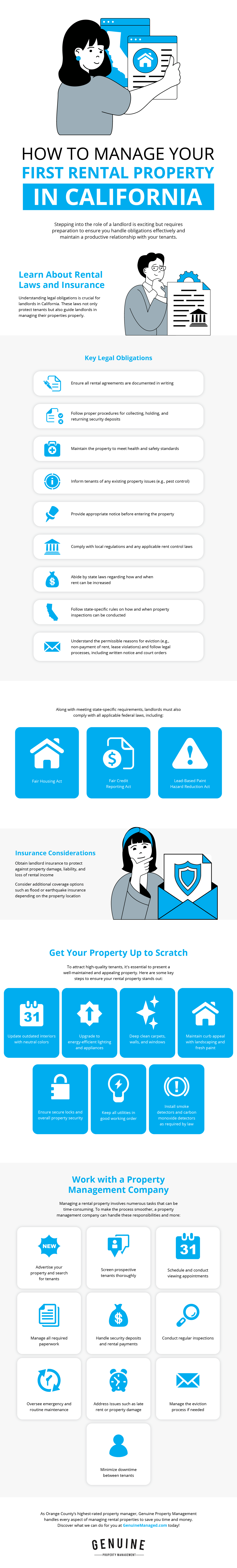 How to Manage Your First Rental Property in California Infographic
