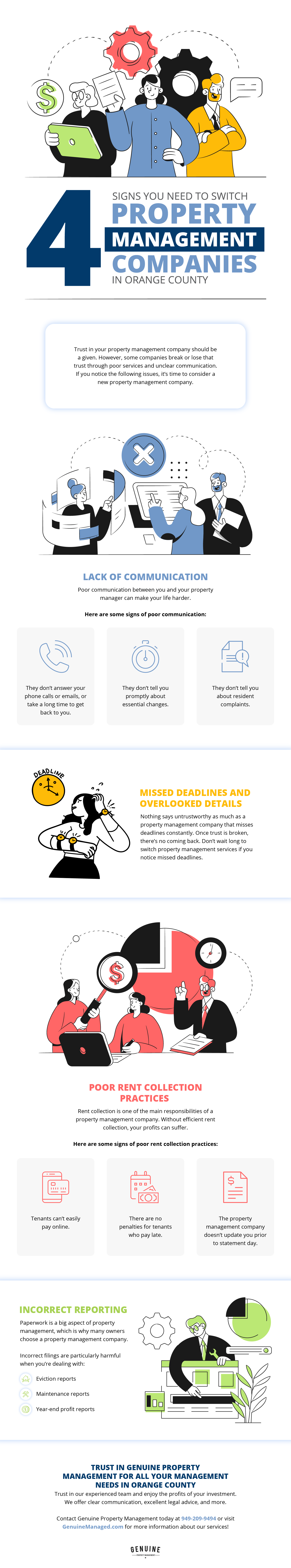 4 Signs You Need to Switch Property Management Companies in Orange County Infographic