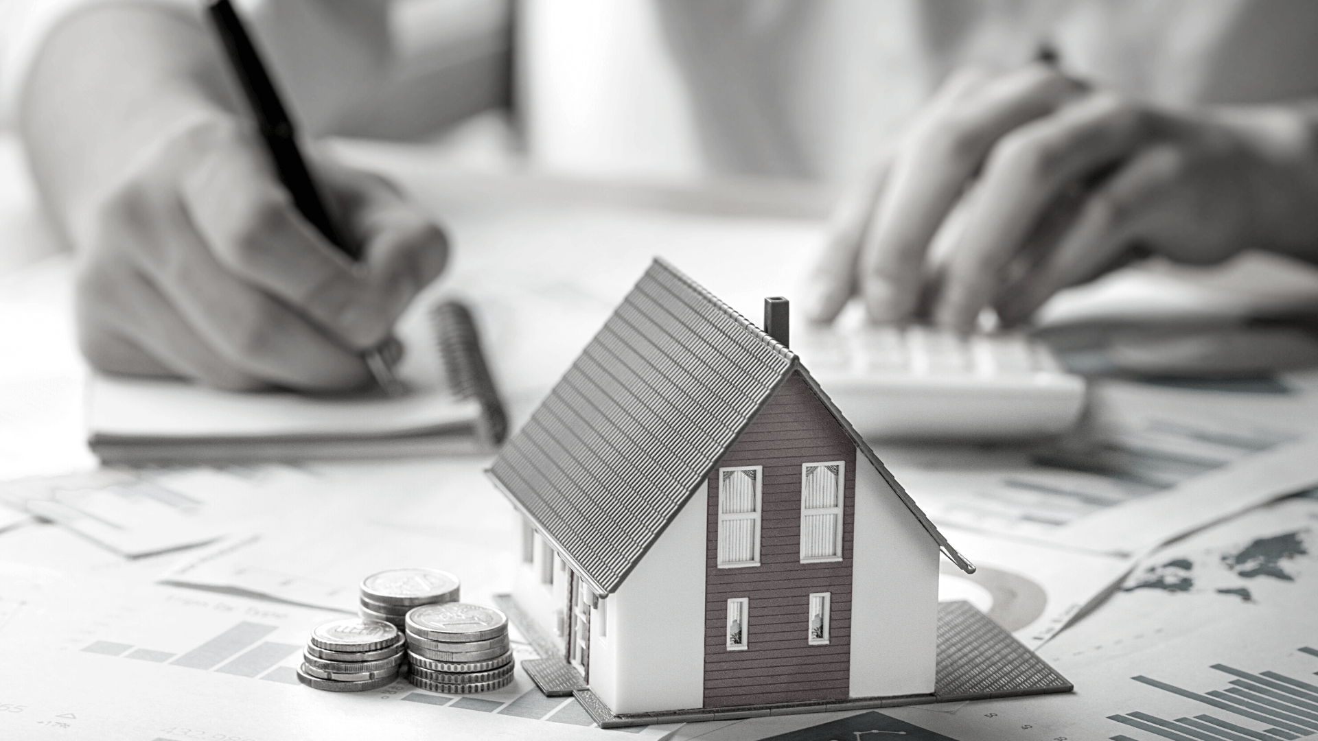 Young woman preparing home maintenance budget, using calculator