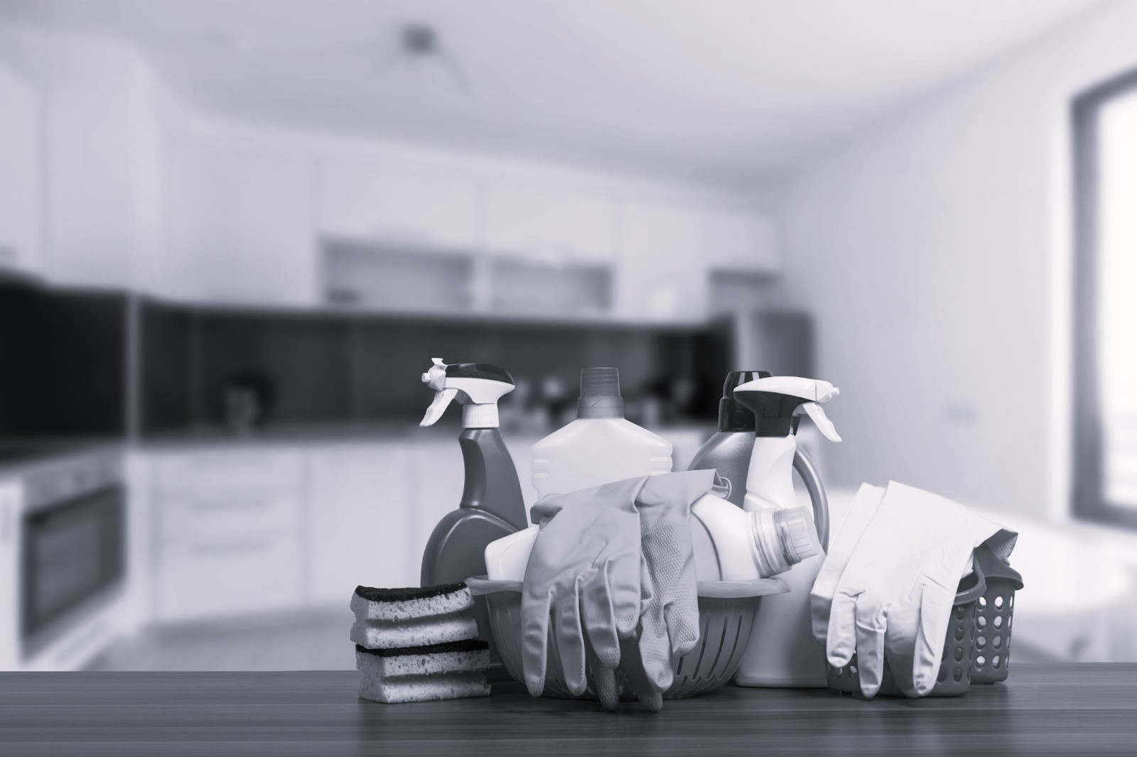 cleaning kit Home cleaning service concept with supplies