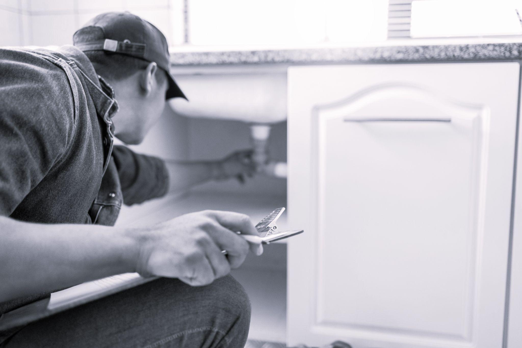 Handyman, plumbing service and checklist in house for building, engineering and inspection