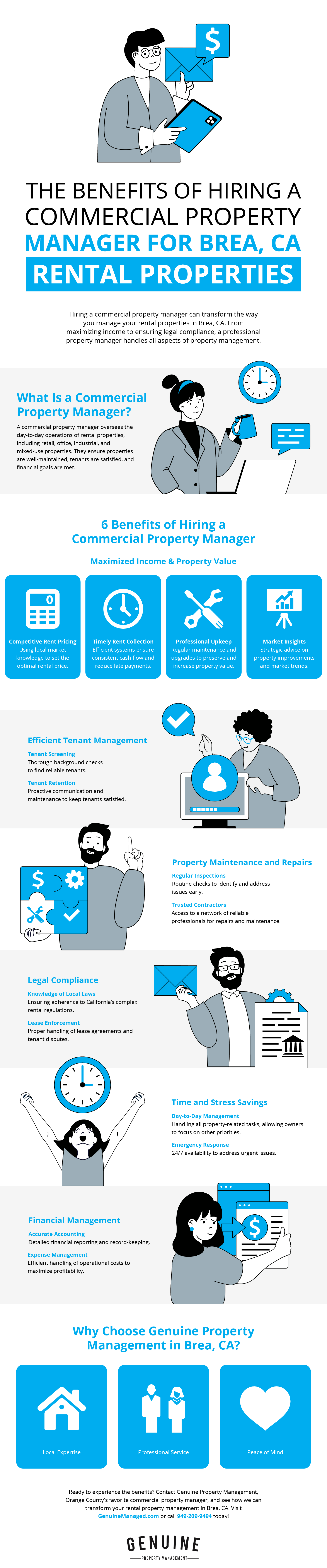 The Benefits of Hiring a Commercial Property Manager for Brea, CA Rental Properties Infographic