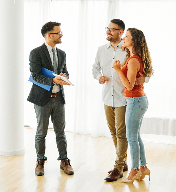 Insurance Professional Speaking with Landlord